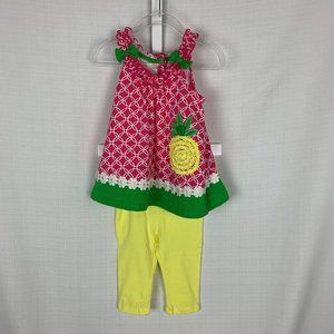 Kids Headquarters pineapple capri outfit.